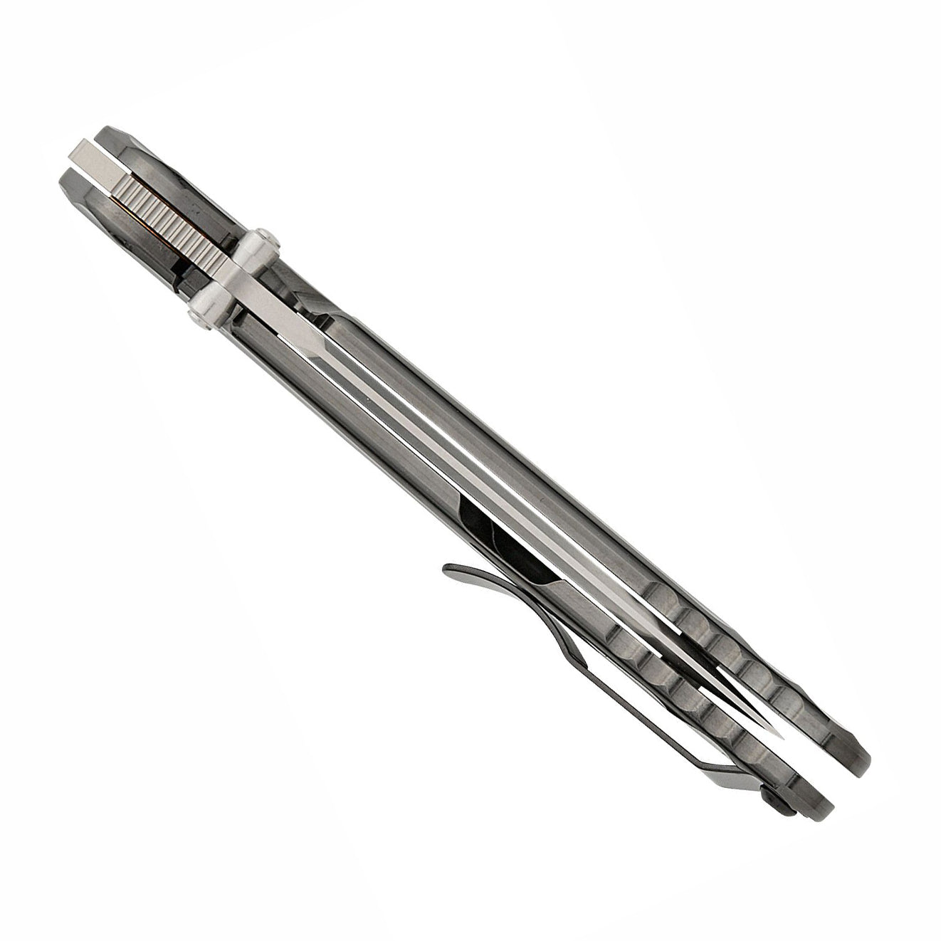 Rockstead HIGO II TI-ZDP (S) Folding Knife (Shiny DLC Titanium Handle)
