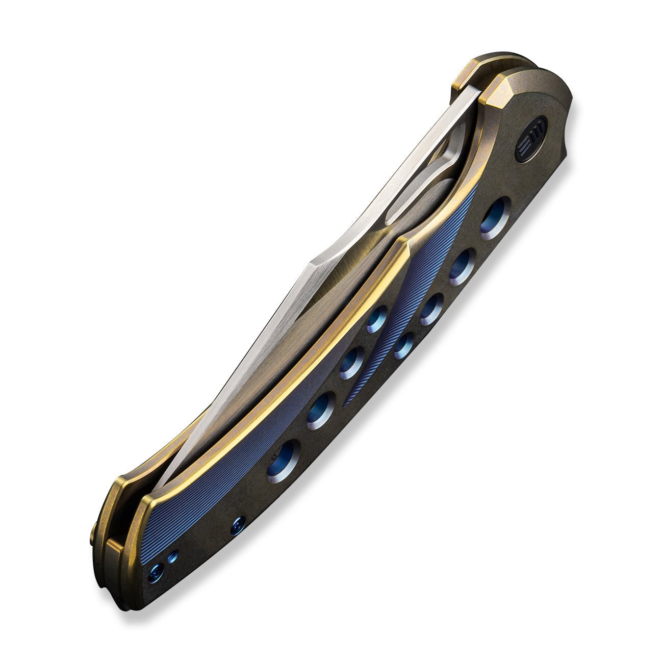 WE KNIFE WE23051-4 Swiftfin (Golden/ Blue Titanium Handle)