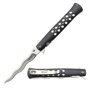MTech A2042WB Linerlock Assisted Folding Blade (Black Anodized Aluminum Handle)