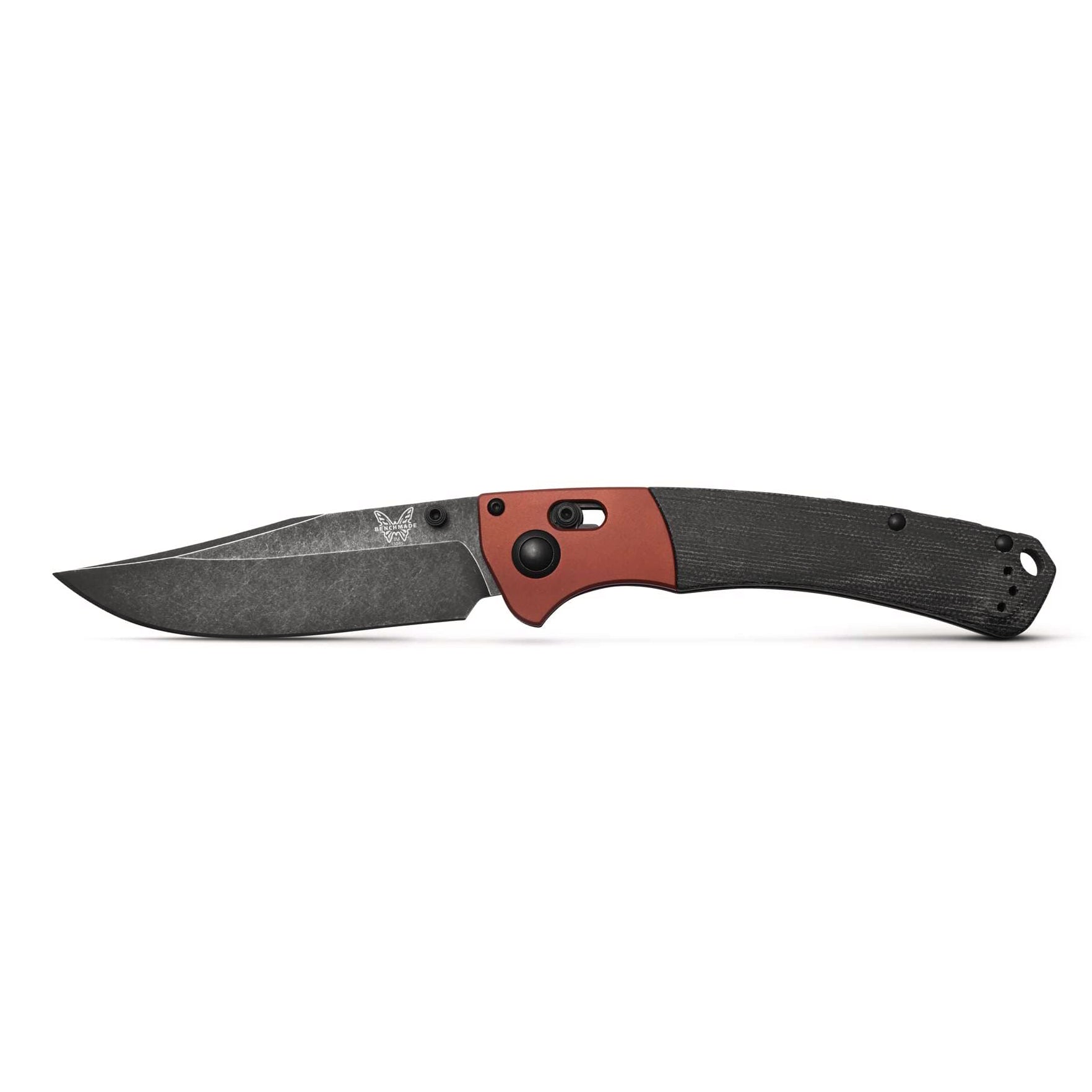 Benchmade 15080BK-04 Crooked River Folding Knife (Black Canvas Micarta Handle)