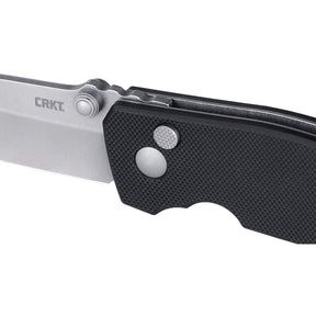 CRKT 2474 Squid Button Lock Folding Knife (Black G10 Handle)