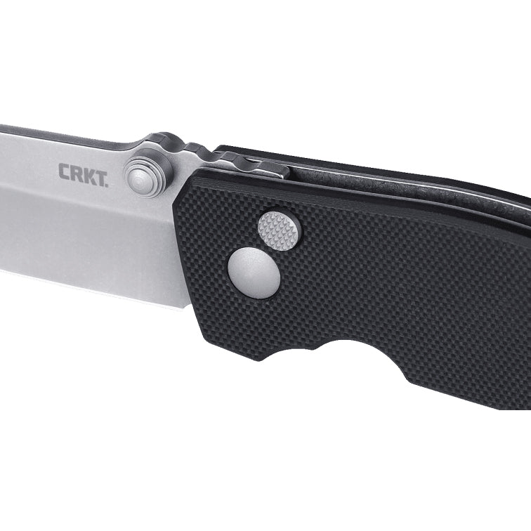 CRKT 2474 Squid Button Lock Folding Knife (Black G10 Handle)