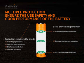 Fenix Battery 21700 5000mAh ARB-L21-5000 V2.0 Rechargeable