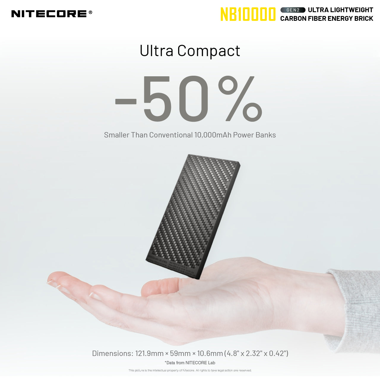 Nitecore NB10000 Gen II Silver Power Bank