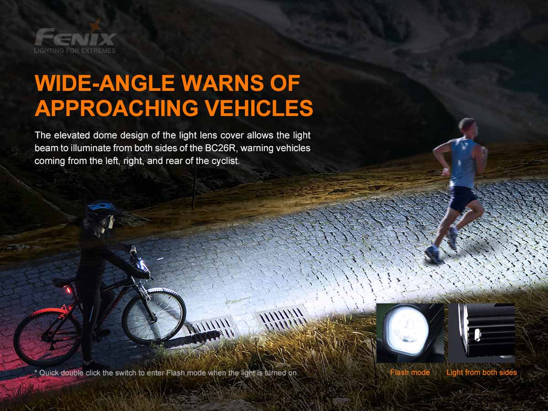 Fenix BC26R + BC05R V2.0 Rechargeable Bike Light (1600 Lumens)