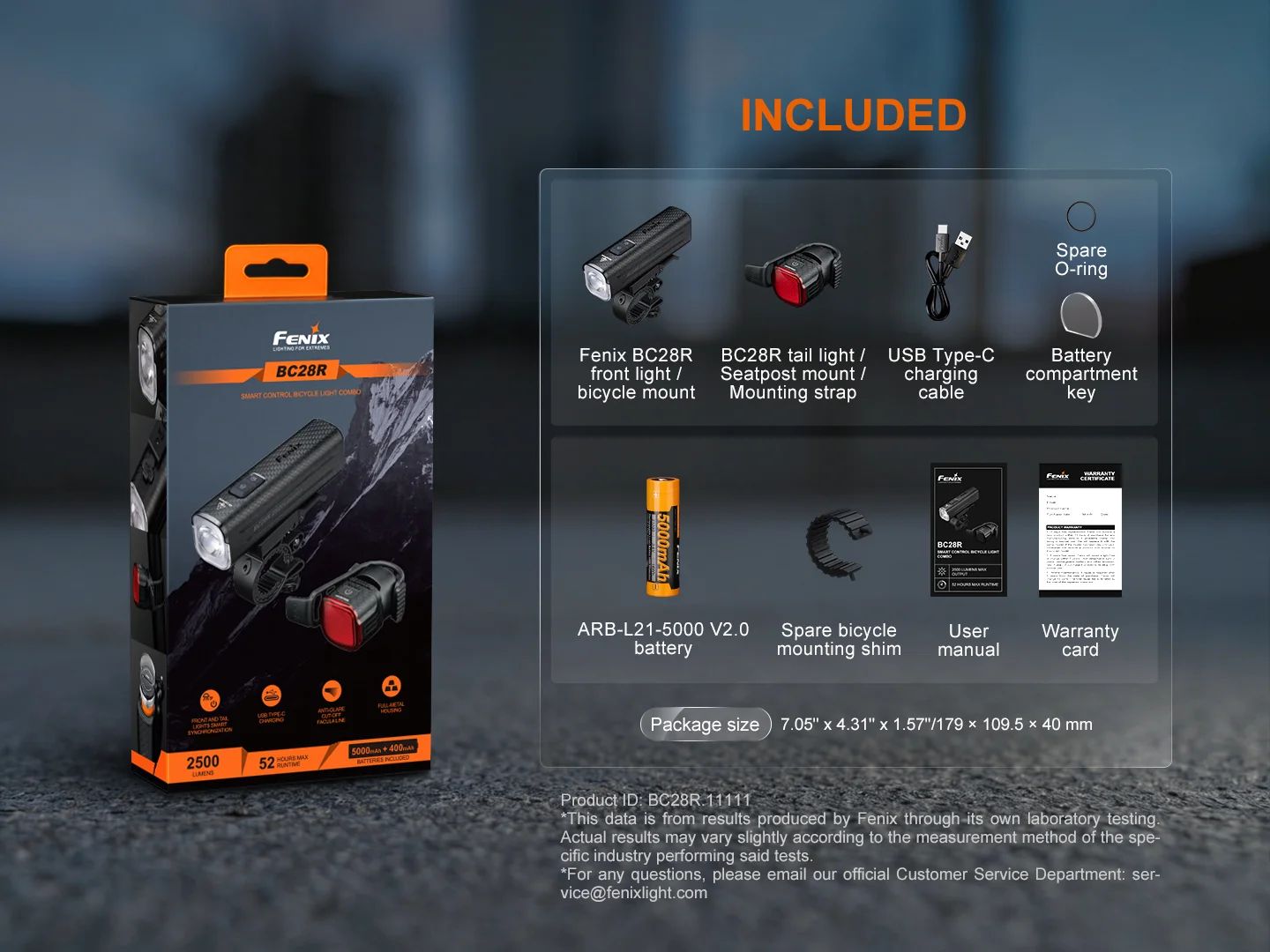 Fenix BC28R Rechargeable Bicycle Light Set