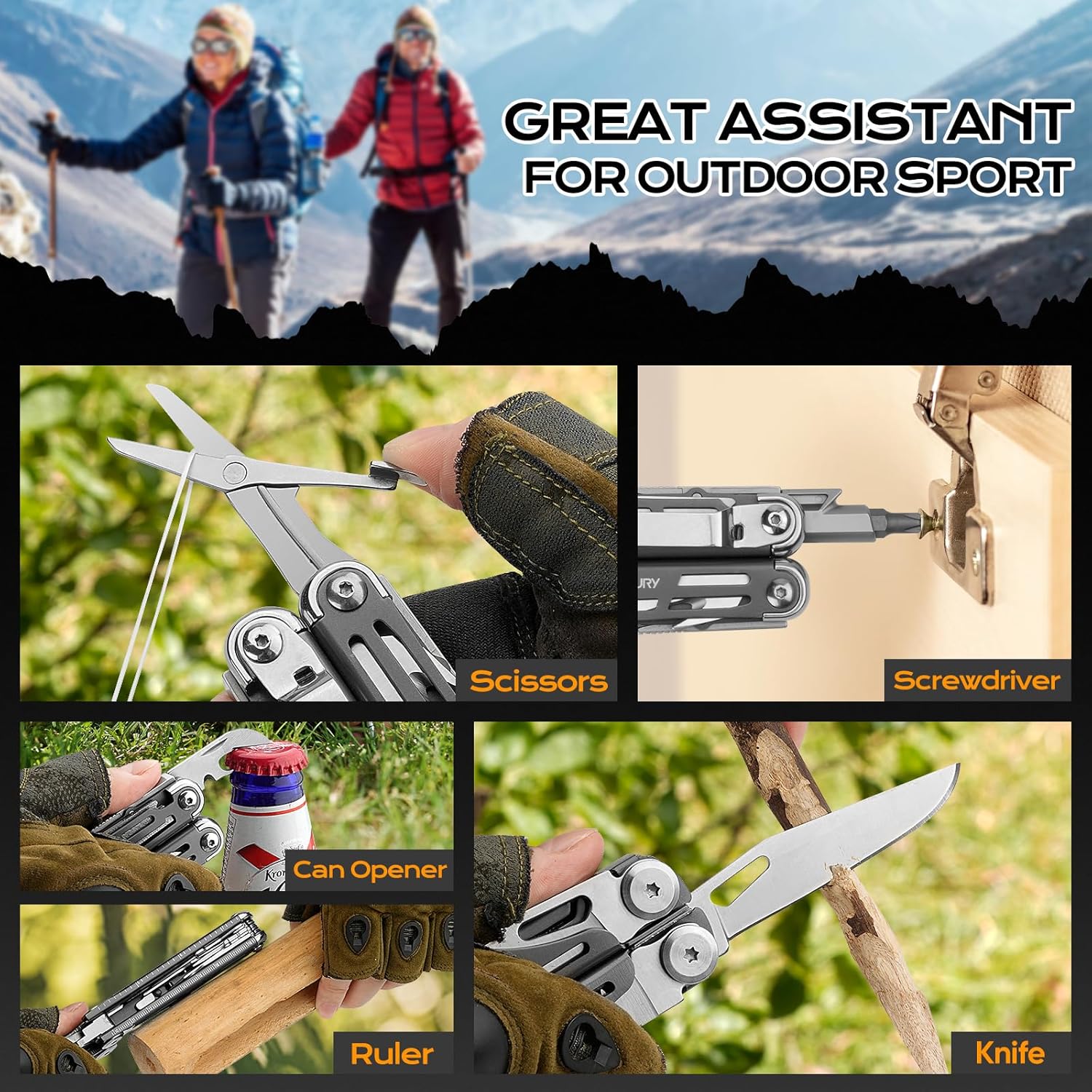 Bibury Plier Multitool (19-in-1) Titanium Coated