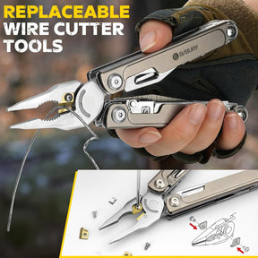 Bibury Plier Multitool Pro V2 Titanium (21-in-1)