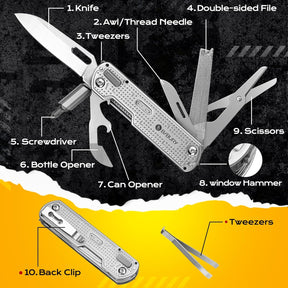 Bibury EDC Pocket Knife Tool (12-in-1)