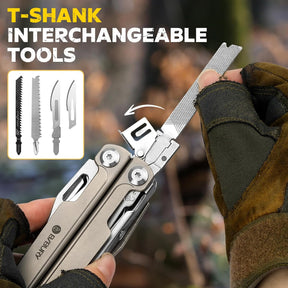 Bibury Plier Multitool Pro V2 Titanium (21-in-1)