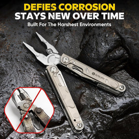 Bibury Plier Multitool Pro V2 Titanium (21-in-1)