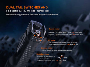 Fenix TK35R + UV Multi-Mode Rechargeable Flashlight (5800 Lumens)