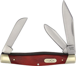 Buck 371 Stockman Folder (Redwood Handle)