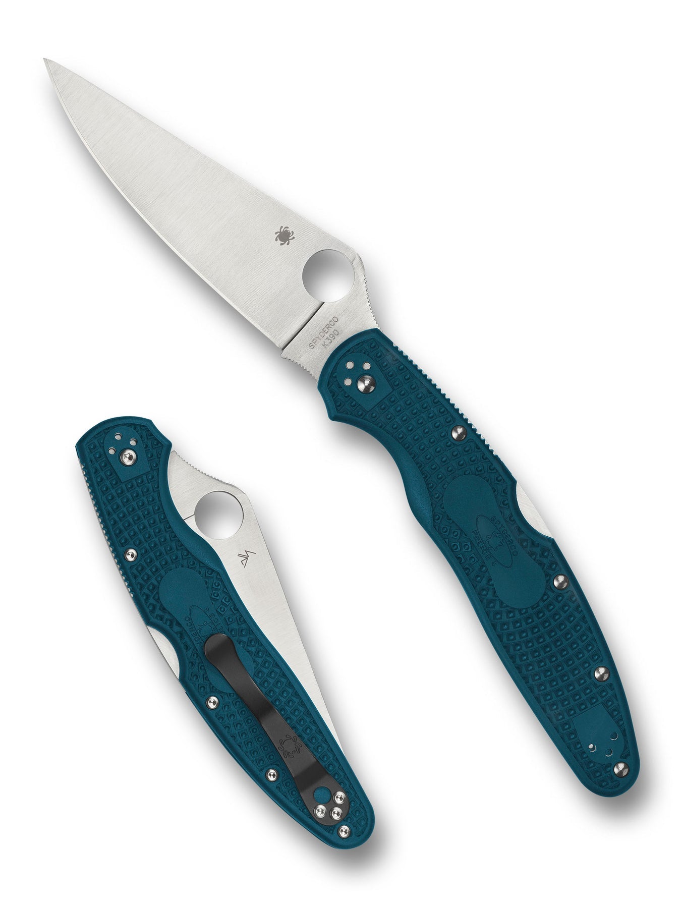 Spyderco C07FP4K390 Police 4 Lightweight K390 (Blue)