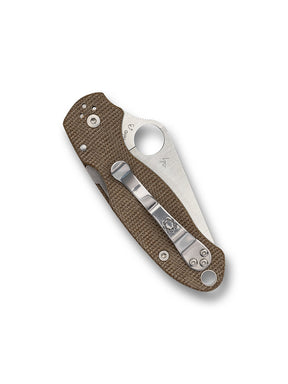 Spyderco C223MPCW Para 3 Brown Canvas Micarta CPM CRU-WEAR