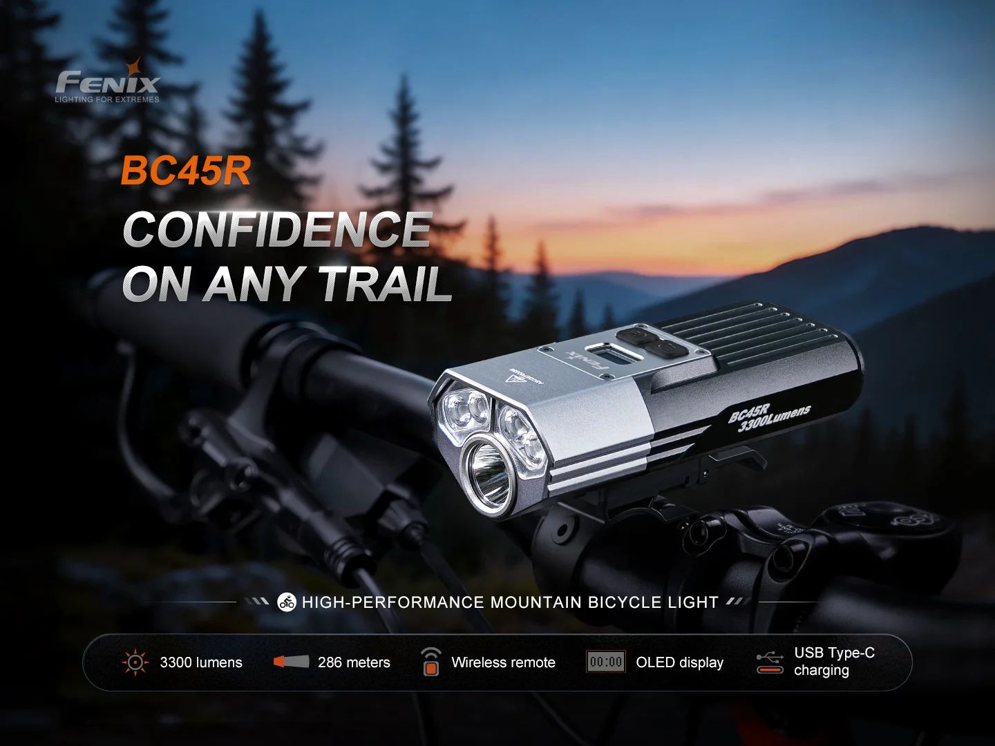 Fenix BC45R Rechargeable Bicycle Light