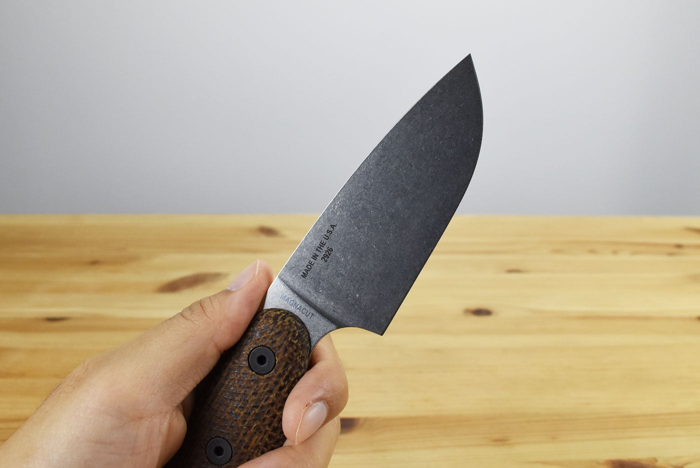 ESEE Sencillo MagnaCut Fixed Blade (Natural Burlap Micarta Handle)