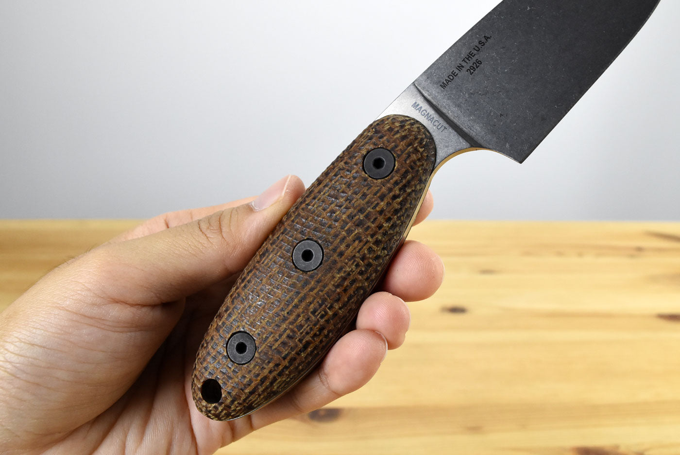 ESEE Sencillo MagnaCut Fixed Blade (Natural Burlap Micarta Handle)