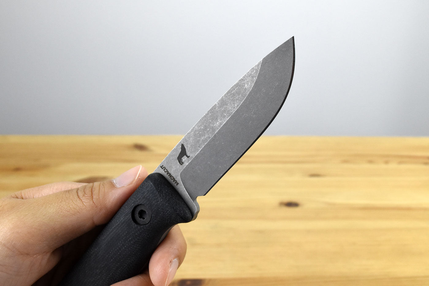 Reiff Knives F3 EDC MagnaCut Fixed Blade (Black Canvas Micarta Handle)