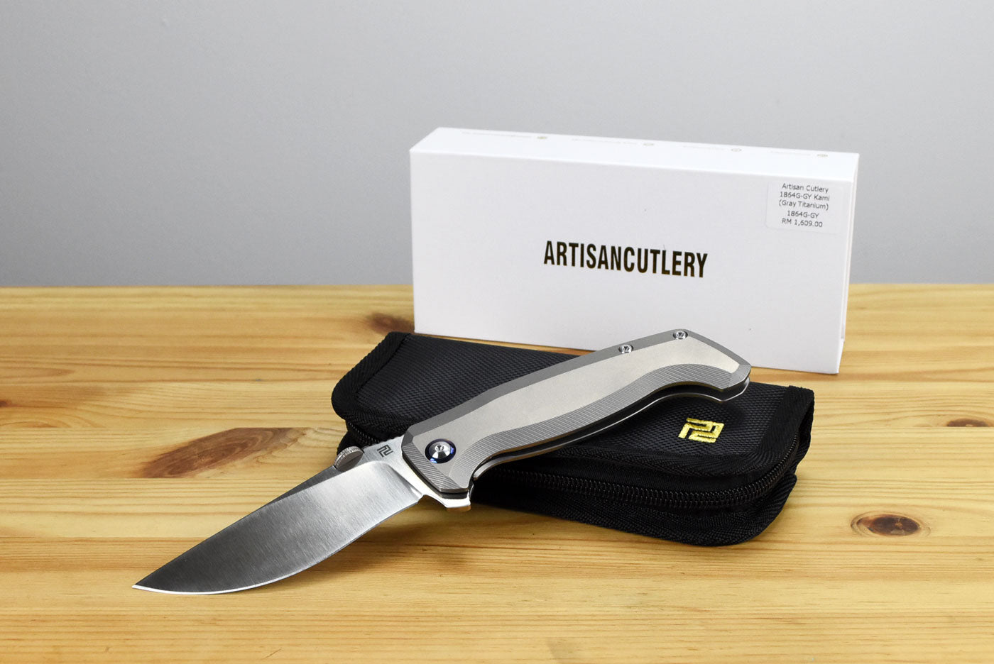 Artisan Cutlery 1864G-GY Kami (Gray Titanium) Folding Knife