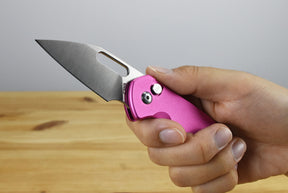 CJRB 1933-PK Mini Pyrite (Pink Aluminum) Folding Knife