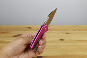 CJRB 1933-PK Mini Pyrite (Pink Aluminum) Folding Knife