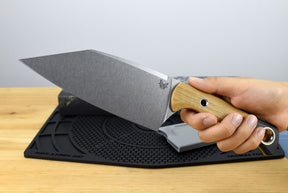 Benchmade 4010-02 Station Knife Fixed Blade (Tan Richlite Handle with Black G10 Bolster)