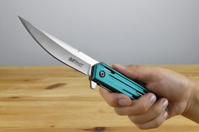 MTech MTA1200 Linerlock Assisted Folding Blade (Teal Handle)