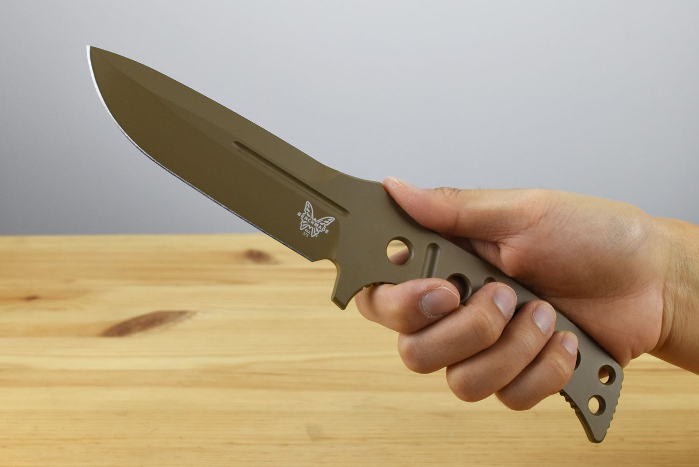 Benchmade 375FE-1 Adamas Fixed Blade (Flat Dark Earth Skeletonized Handle)