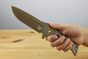 Benchmade 375FE-1 Adamas Fixed Blade (Flat Dark Earth Skeletonized Handle)