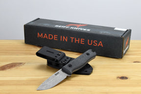 Reiff Knives F3 EDC MagnaCut Fixed Blade (Black Canvas Micarta Handle)