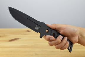 Benchmade 375BK-1 Adamas Fixed Blade (Black Skeletonized Handle)