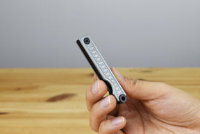 StatGear Pocket Samurai Keychain Knife - Slipjoint Edition (Gray Aluminum Handle)