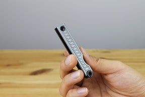 StatGear Pocket Samurai Keychain Knife - Slipjoint Edition (Gray Aluminum Handle)