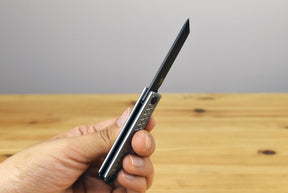 StatGear Pocket Samurai Keychain Knife - Slipjoint Edition (Gray Aluminum Handle)