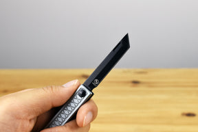 StatGear Pocket Samurai Keychain Knife - Slipjoint Edition (Gray Aluminum Handle)