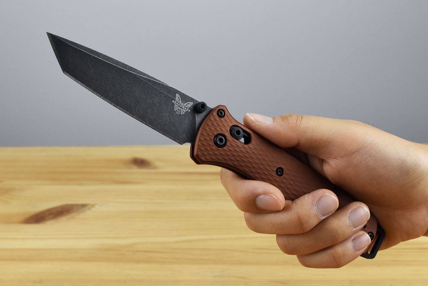 Benchmade 537BK-07 Bailout Folding Knife (Burnt Copper Aluminum Handle)