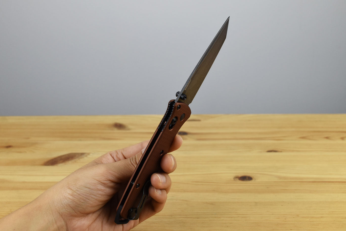 Benchmade 537BK-07 Bailout Folding Knife (Burnt Copper Aluminum Handle)
