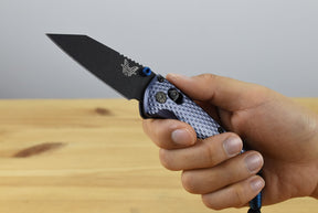 Benchmade 290BK Full Immunity Folding Knife (Crater Blue Billet Aluminum Handle)