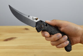 Benchmade 865-02 Mini Bedlam Folding Knife (Marbled Carbon Fiber Handle)