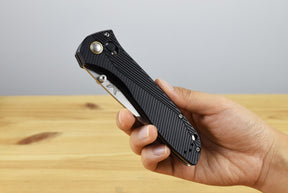 Benchmade 710-25 Seven | Ten Folding Knife (Black Machined Aluminum Handle)