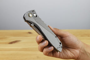 Benchmade 710FE-24 Seven | Ten Folding Knife (Gray Machined Aluminum Handle)