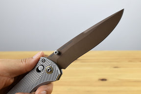 Benchmade 710FE-24 Seven | Ten Folding Knife (Gray Machined Aluminum Handle)