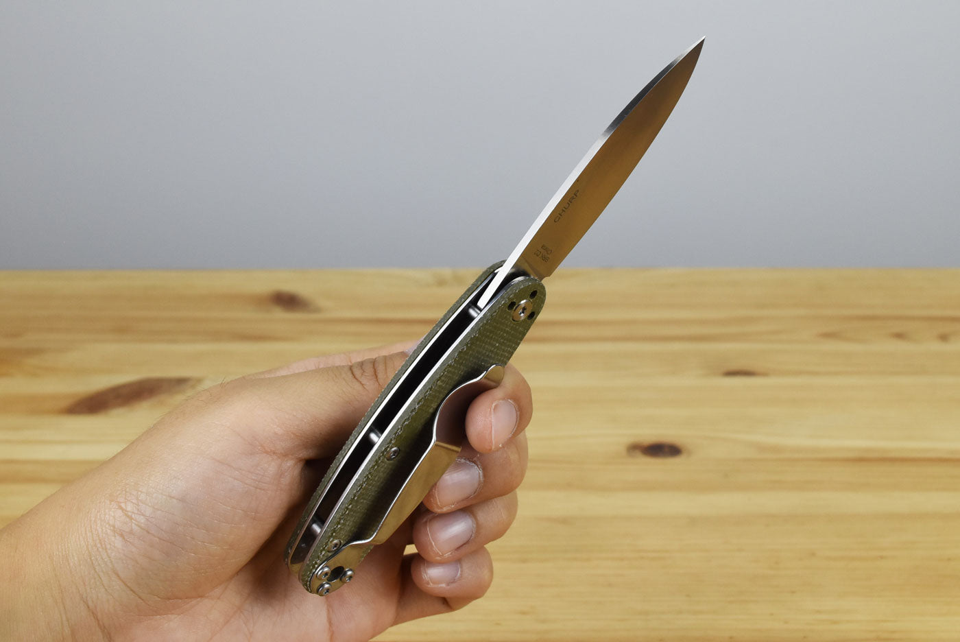 Churp Folding Knife (Olive Drab Micarta Handle)