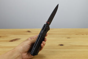 Benchmade 593BK-01 PSK Folding Knife (Milled Black G10 Handle with Carbon Fiber Bolster)