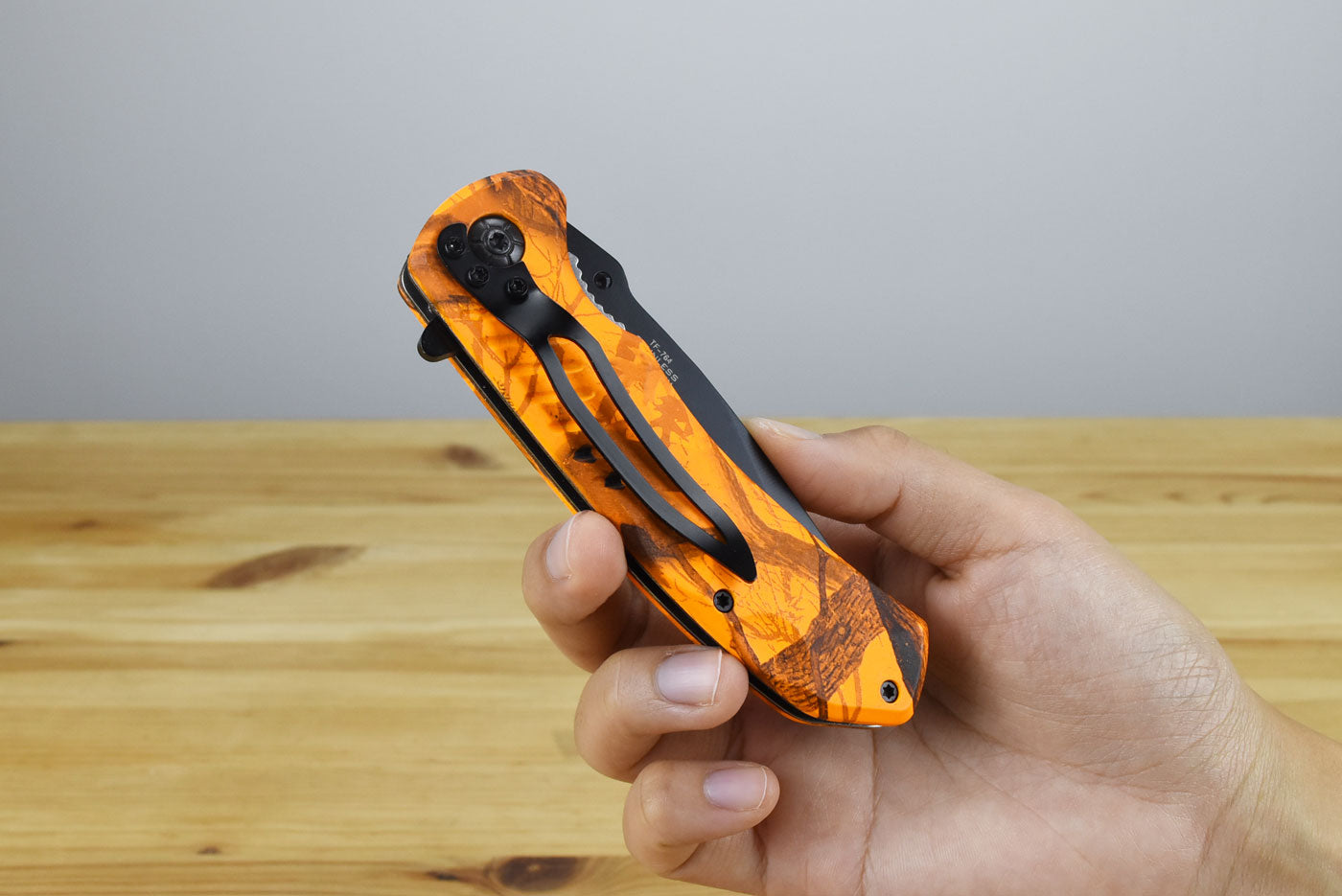 Tac Force 764 Assisted EDC Folding Knife (Orange Camo Handle)