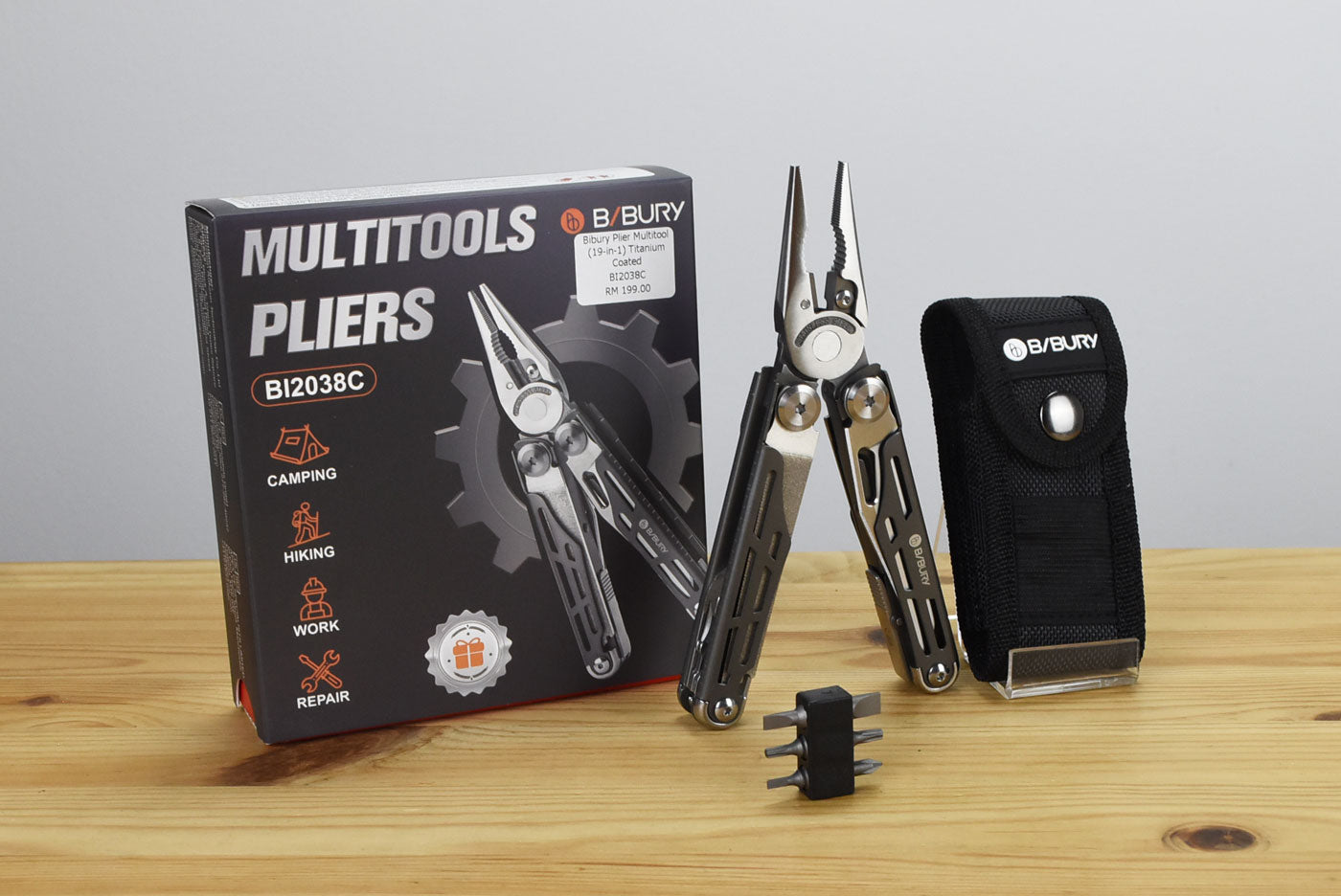 Bibury Plier Multitool (19-in-1) Titanium Coated