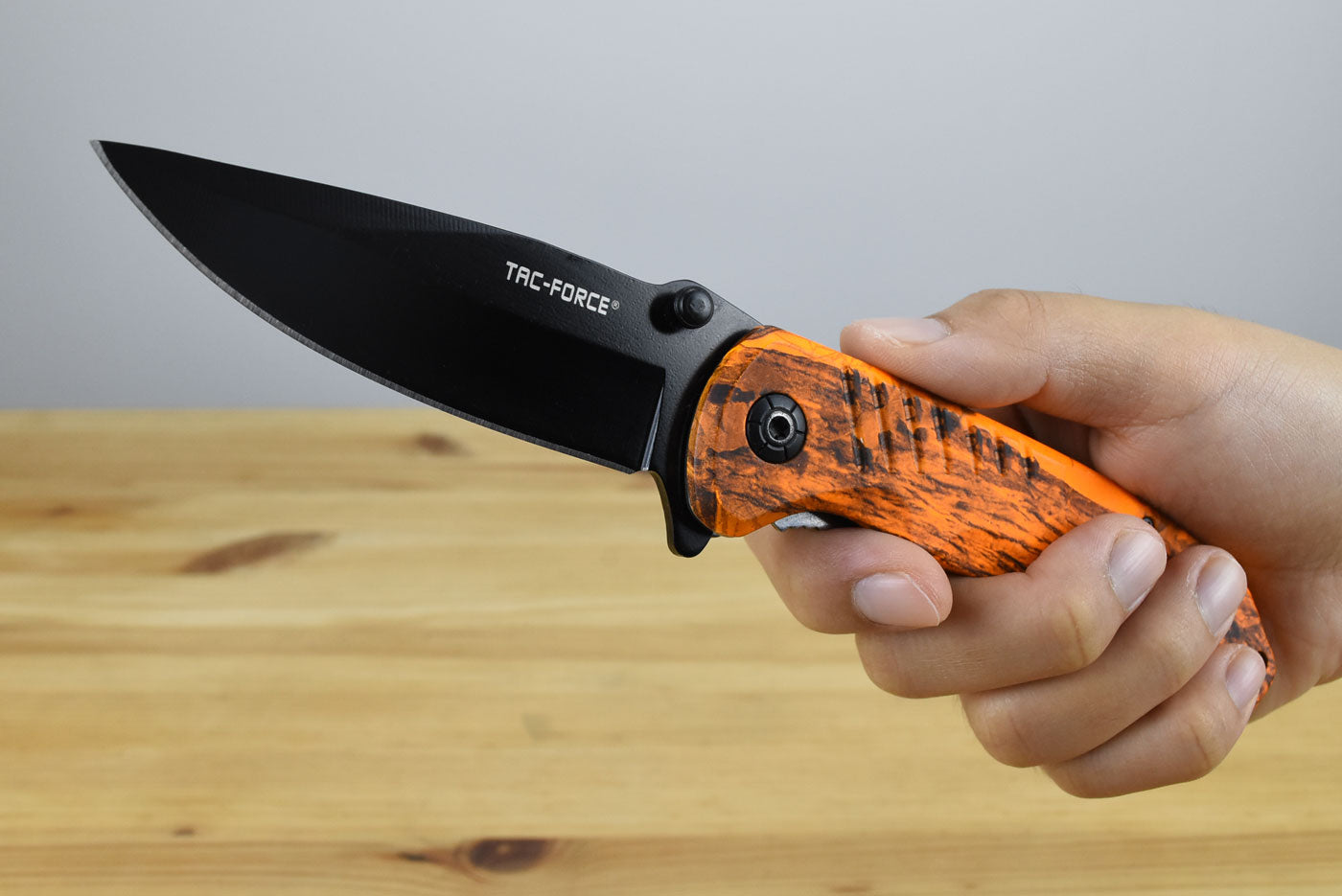 Tac Force 764 Assisted EDC Folding Knife (Orange Camo Handle)