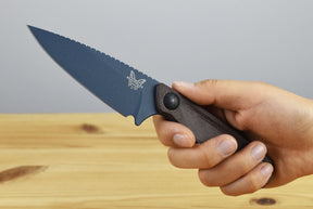 Benchmade 203BT-03 Dacian Pocket Fixed Blade (Brown Canvas Micarta Handle)
