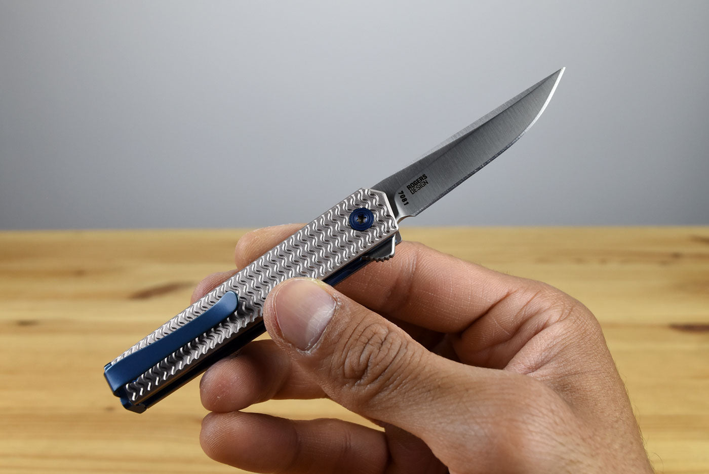 CRKT 7081 CEO Microflipper Folding Knife (Textured Aluminum Handle)